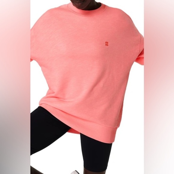 Sweaty Betty Crewneck Essentials Sweatshirt In Calypso Pink - Picture 1 of 9